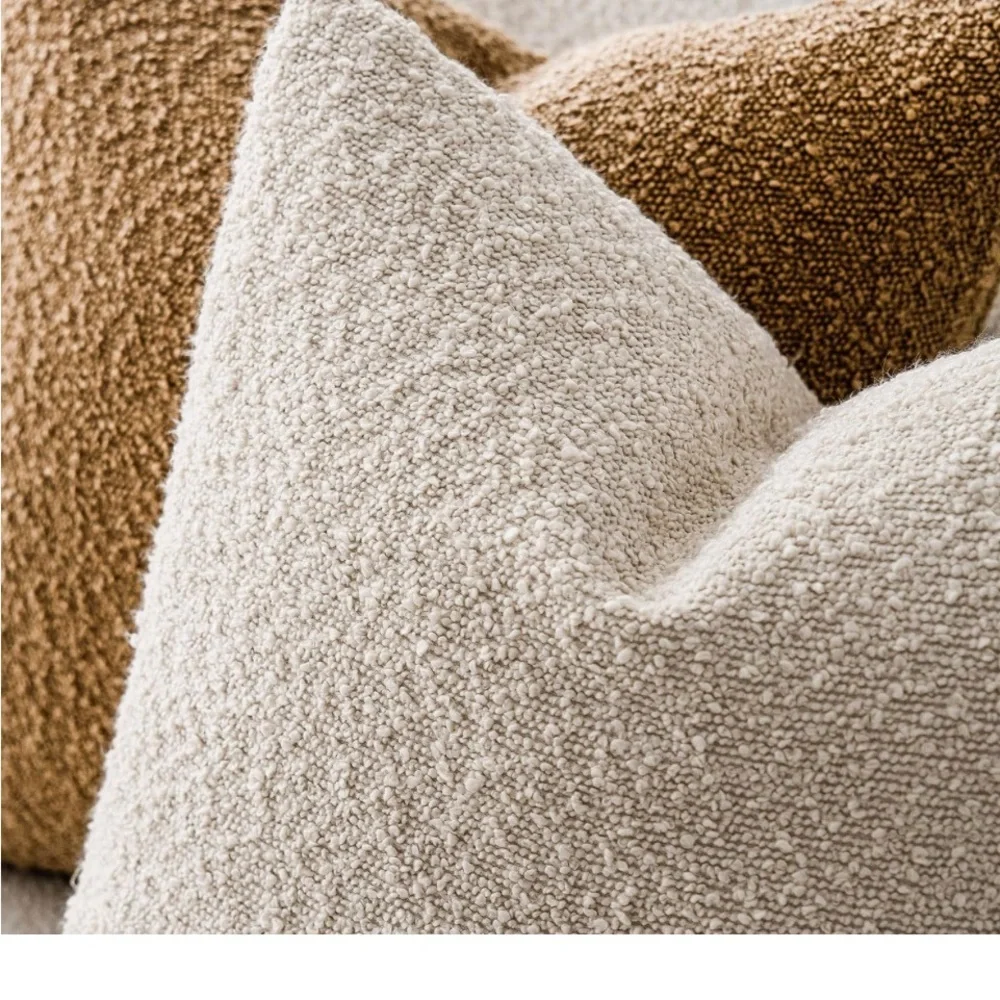 BOUCLE Tan Accent Pillows